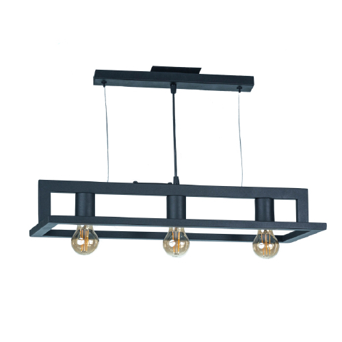 Colgante Puente 3 luces E27 medidas 35x25x10cm negro